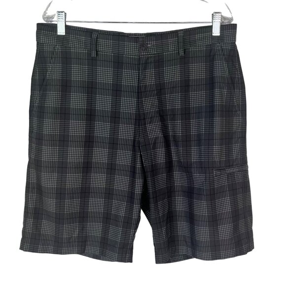 Pebble Beach Performance Mens Golf Shorts Gray Plaid Size 36 - Picture 1 of 8